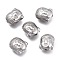 Tarnish Resistant Buddhist 304 Stainless Steel Beads, Buddha Head, Stainless Steel Color, 11.4x9.3x6.5mm, Hole: 1.5mm