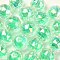 Two Tone UV Plating Rainbow Iridescent Acrylic Beads, Faceted, Round, Sea Green, 15x15.5mm, Hole: 3.8mm