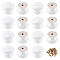 Wood Drawer Knobs, for Home, Cabinet, Cupboard and Dresser, White, 1x1-1/4 inch(25x33mm), Hole: 4mm