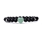 Natural Green Aventurine & Glass Heart Beaded Stretch Bracelet, 7-5/8 inch(19.5cm)