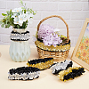 6 Pairs 2 Colors Polycotton Elastic Garter Leg Ring AJEW-GF0008-40-4