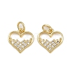 Brass Micro Pave Cubic Zirconia Pendants ZIRC-I367-05G-09-1