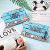 2Pcs 2 Style Mediterranean Style MDF Hanging Plate HJEW-CF0001-08-5