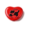 Winter Theme Printed Opaque Acrylic Beads OACR-U008-01A-02-1