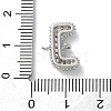 Brass Micro Pave Cubic Zirconia Letter Links KK-I717-04J-P-3