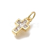 Brass Micro Pave Cubic Zirconia Pendants KK-D431-069G-2