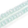 Luminous Handmade Silver Foil Glass Beads Strands FOIL-N029-02B-05-1