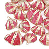 Spray Paint & Electroplate Sea Shell Pendants SSHEL-S262-09E-1
