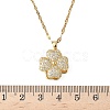 Brass Crystal Rhinestone Rotatable Pendant Necklaces NJEW-P331-01C-G-3