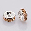 Brass Grade A Rhinestone Spacer Beads RB-A014-Z6mm-25S-2