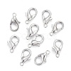 Platinum Plated Zinc Alloy Lobster Claw Clasps X-E103-P-NF-2