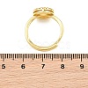 Brass Micro Pave Cubic Zirconia Adjustable Ring Components KK-CBAC351-01G-3
