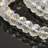 Electroplate Glass Rondelle Beads Strands GLAA-A024F-AB01-1