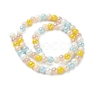 Electroplate & Gradient Color Glass Beads Strands LAMP-M023-03-04-4