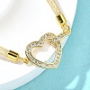 Brass Micro Pave Clear Cubic Zirconia Link Bracelets for Women BJEW-A029-01A-G-3