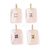 Natural Rose Quartz Pendants G-I391-03G-01-1