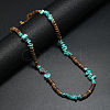 Bohemian Synthetic Turquoise & Coconut & Shell Surf Punk Beaded Necklaces for Men NI4745-1-1