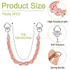 2Pcs Acrylic Link Bag Extender Chains HJEW-TAC0140-4