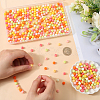 500Pcs Rubberized Style Imitated Silicone Acrylic Beads OACR-SP0001-33C-3
