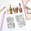 Champagne Carbon Steel Cutting Dies Stencils DIY-WH0309-2015-4