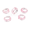 Kids Transparent Acrylic Glue on Ring Base RJEW-P154-01A-01-4