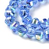 Transparent Electroplate Glass Beads Strands GLAA-Q099-C01-11-1-3