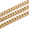 304 Stainless Steel Cuban Link Chain STAS-B019-02B-G-1