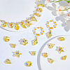 60Pcs 15 Colors UV Plating Glass Pendants GLAA-PH0003-89-2
