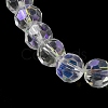 Electroplate Transparent Glass Beads Strands EGLA-A035-T8mm-L19-3