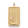 Brass Micro Pave Clear Cubic Zirconia Pendants X-ZIRC-Z004-01N-1