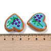 Handmade Heart Lampwork Beads Strands LAMP-P069-04A-03-3