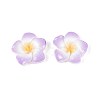 Plumeria Flower Opaque Resin Cabochons CRES-T025-30E-02-1