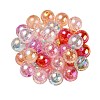 UV Plating Transparent Rainbow Iridescent Acrylic Beads X-TACR-D010-07-2