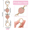 Alloy Enamel Strawberry Link Purse Strap Extenders PURS-WH0005-33KCG-2