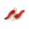 Rack Plating Brass Enamel Charms X-KK-C008-20G-04-3