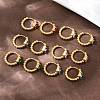 304 Stainless Steel Square Hoop Earrings EJEW-I320-28G-1