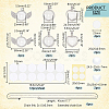 DIY Sublimation Blank Alloy Pendant Necklace Making Kit DIY-PH0022-70-2