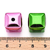 UV Plating Opaque Acrylic  Beads PACR-T017-08-3