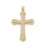 Real 18K Gold Plated Brass Micro Pave Cubic Zirconia Pendants KK-A209-04E-G-1