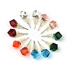 Shiny Glass Rhinestone Stud Earrings EJEW-F0039-M-1