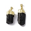 Natural Black Tourmaline Pendants G-G977-02G-2