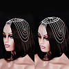 Rhinestone Mesh Headpiece Cap OHAR-WH0021-47S-3