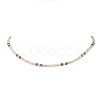 Natural Mixed Stone Faceted Round Beaded Necklaces NJEW-JN06430-4