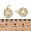 Brass Micro Pave Cubic Zirconia Pendants KK-D235-02G-03-3