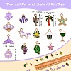 150Pcs 15 Style Alloy Enamel Pendants ENAM-SZ0002-03-2