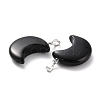 Natural Obsidian Pendants X-G-Z022-02L-3