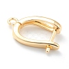 Brass Hoop Earring Findings with Latch Back Closure KK-H754-01G-5