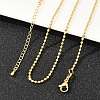 2MM Brass Ball Chain Necklaces for Men Women NJEW-L012-04G-3