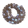 Frosted Transparent Glass Beads Strands LS-GLAA-T032-T8mm-MBB02-2
