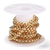 Eco-friendly Spray Painted Handmade Brass Box Chains KK-J276-17-P23-3